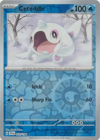 Scarlet & Violet Cetoddle #59/198 reverse holo